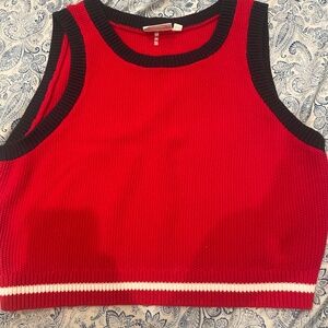 The upside red crop tank